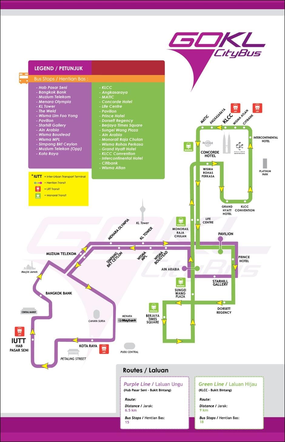 Mapa d'anar kl línia verda