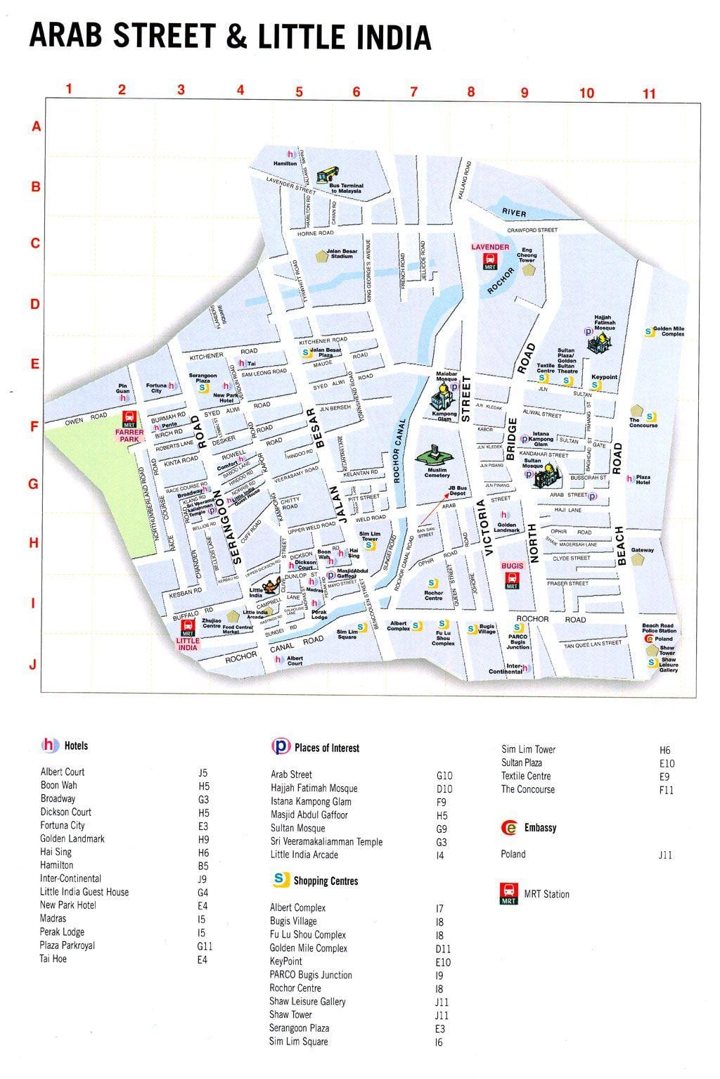 Mapa de carrer àrab kuala lumpur