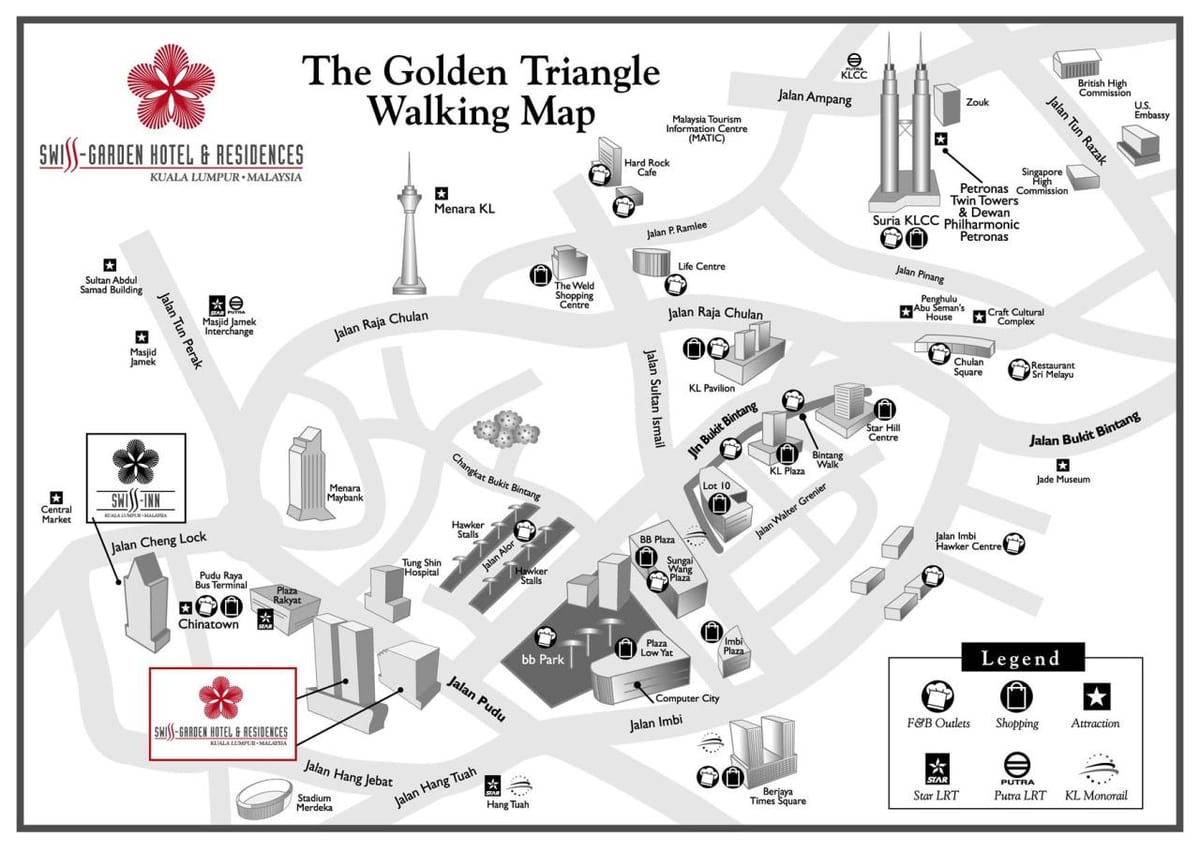 triangle d'or kuala lumpur mapa
