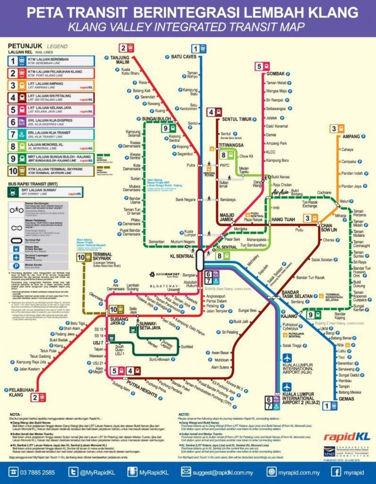 klang vall de trànsit ferroviari mapa