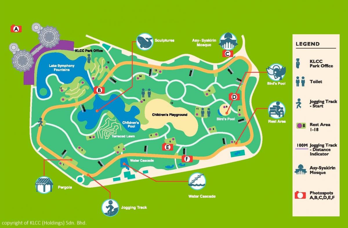 Mapa de klcc park