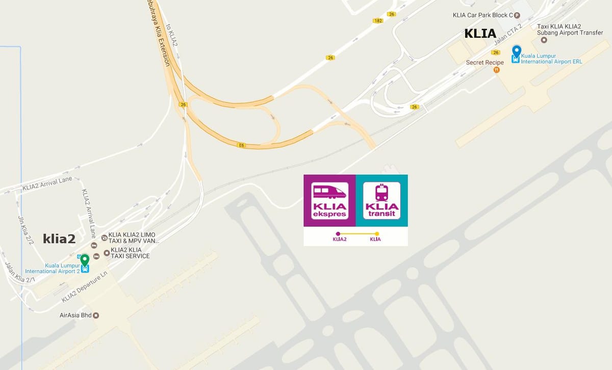 klia trànsit mapa de rutes