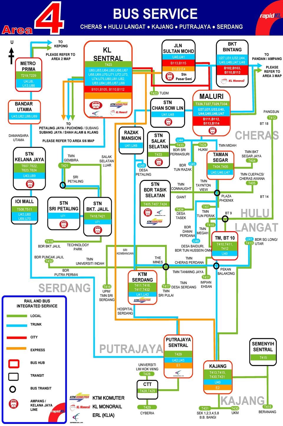 kl autobús mapa