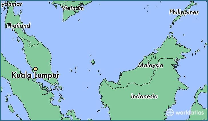 Mapa de kuala lumpur ubicació