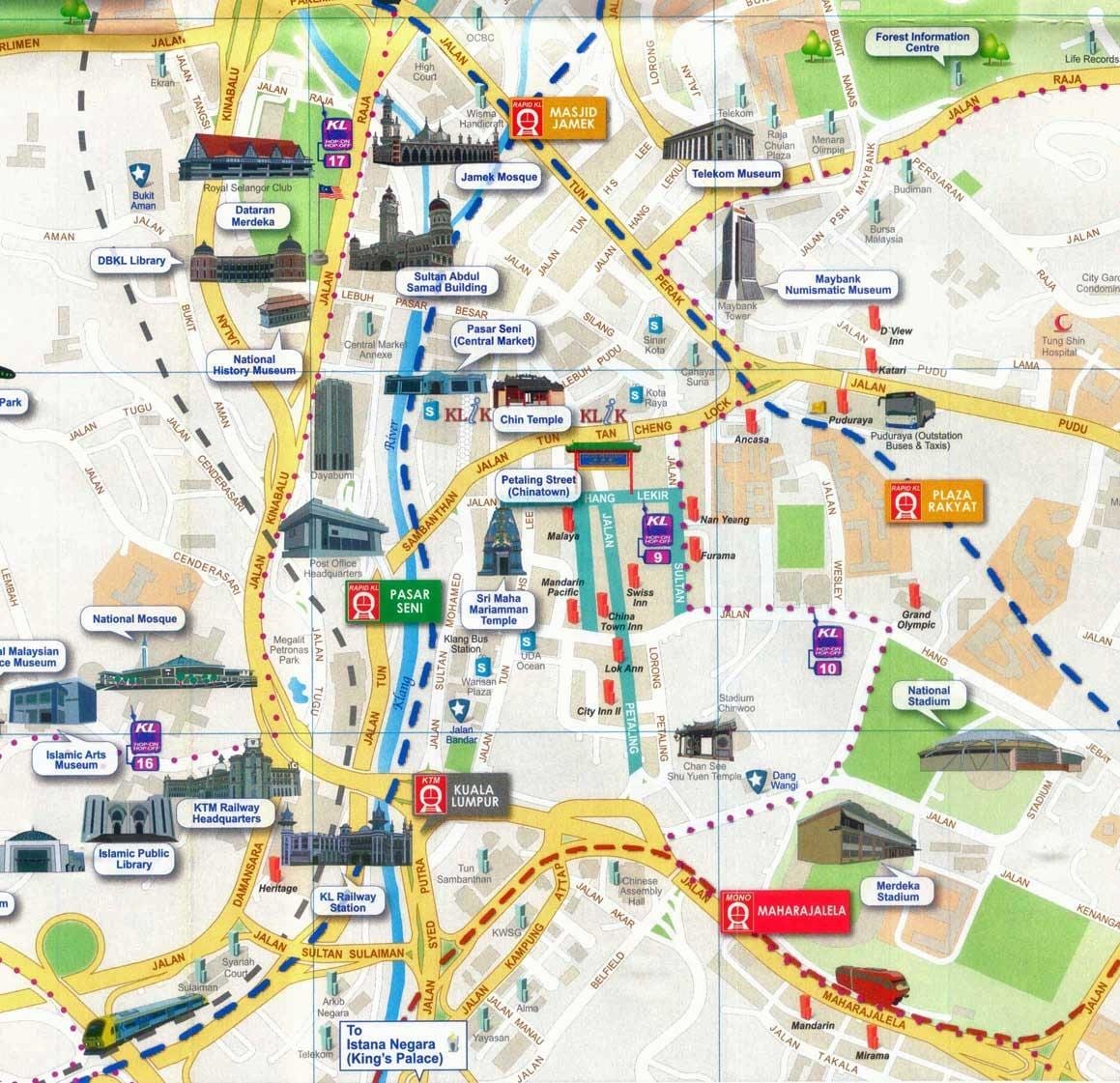 kl atraccions turístiques mapa