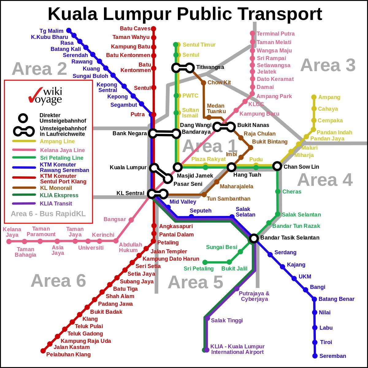 transport públic kuala lumpur mapa