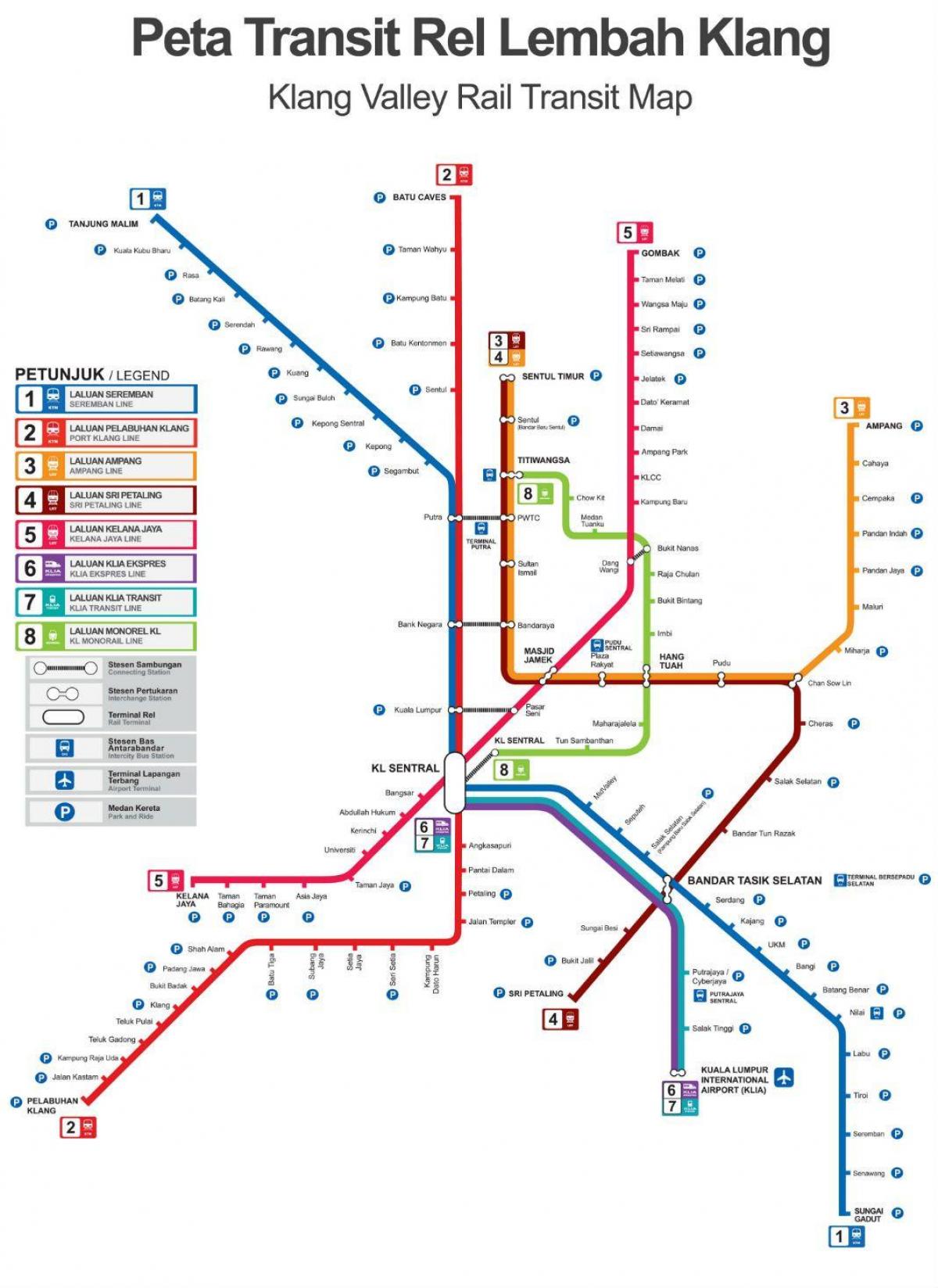 tren de mapa de ruta malàisia