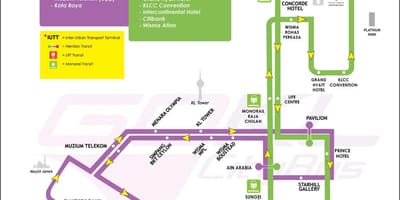 Mapa d'anar kl línia verda