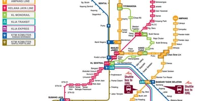 Kuala lumpur estació de tren mapa