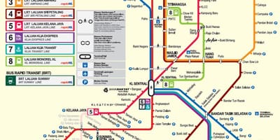 Lrt línia mapa kuala lumpur