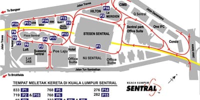 Sentral estació de kuala lumpur mapa