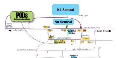 Kuala lumpur estació d'autobusos mapa
