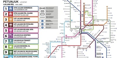 Transport públic el mapa de kuala lumpur