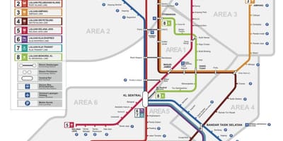 Mapa de kuala lumpur a l'aeroport de tren