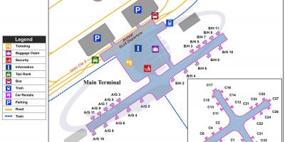Kuala lumpur internacional de la terminal de l'aeroport mapa