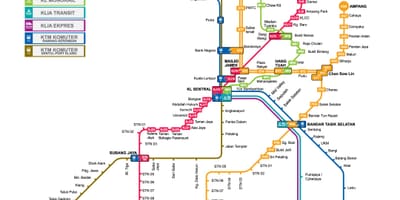 Malàisia transport mapa
