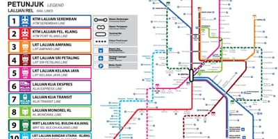 Lrt estació de kuala lumpur mapa