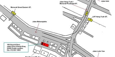 Hang tuah monorail estació mapa