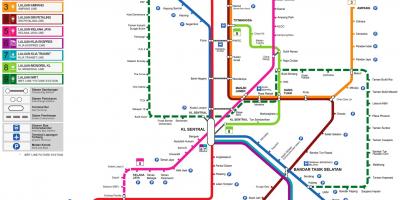 Mapa de tren de malàisia