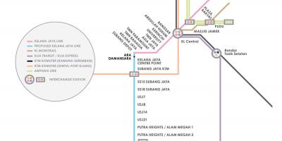Estació de lrt Ampang park mapa